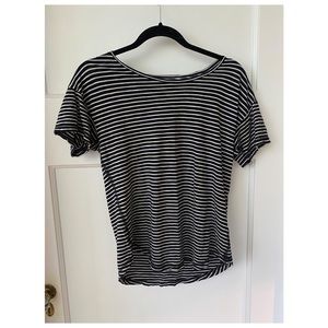 Madewell Size M Black and White Striped T-shirt
